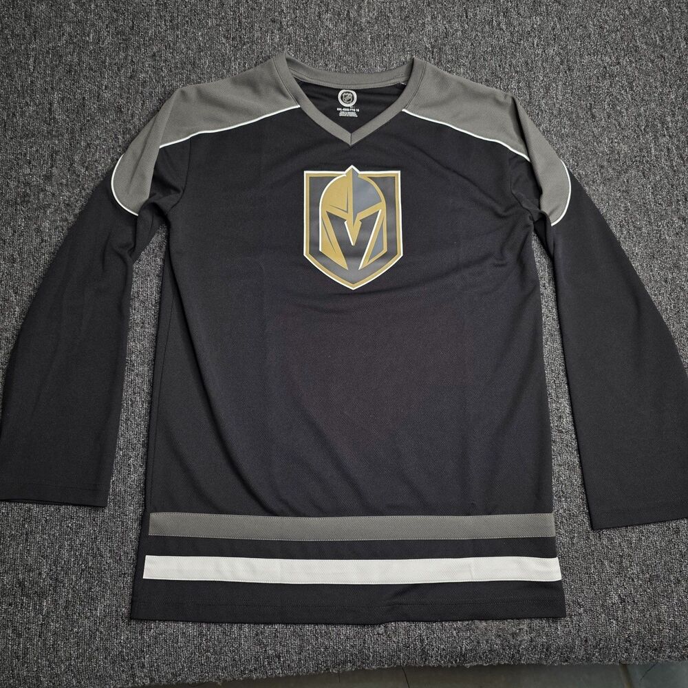 Vegas Golden Knights Jersey Shirt Men’s XXL Black Gold NHL Licensed V‑Neck